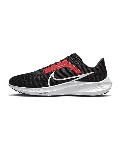 Nike Pegasus 40 Men's Road Running Shoes (DV3853-003,Black/White-LT Crimson) Size 9