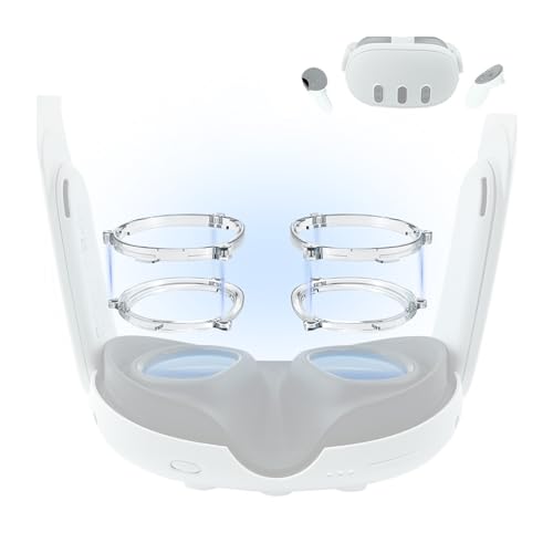 Glasses Spacer Protector Compatible with Meta Quest 3 Accessories Magnetic Glasses Lens Protector Glasses Lens Insert Bumper Frame Anti-Scratch Ring,Protect Myopia Glasses from Scratching for Quest 3