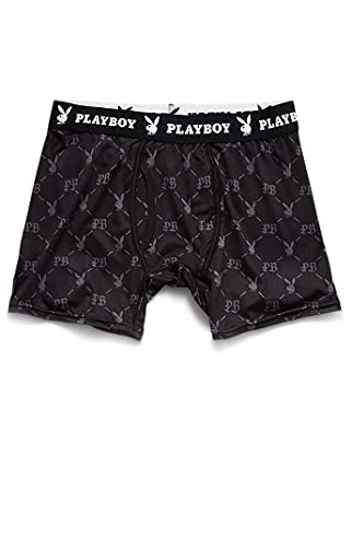 PacSun Playboy Men's Monogram Boxer Briefs - Black size Small
