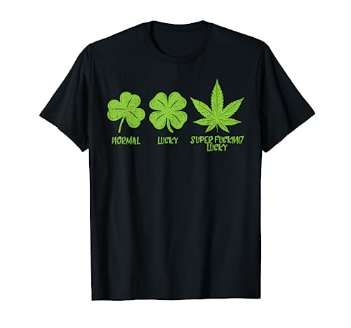St Patricks Day Marijuana Shirt Lucky Weed Cannabis Stoner T-Shirt