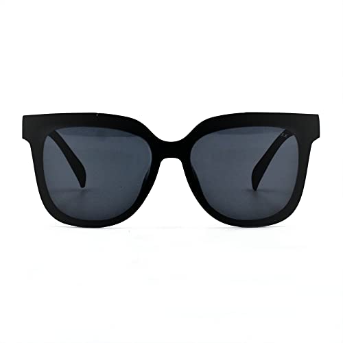 TOPFOXX - Sustainable Coco - Designer Cat Eye Sunglasses for Women - UV400 Protection - Sustainably Made Eco eyewear (One Size, Black)