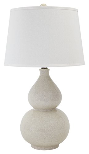 Signature Design by Ashley Saffi 31' Ceramic Table Lamp with Double Gourd Base, Cream
