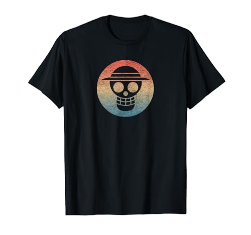 Retro One Pirate Flag Skull Sunset Blank Piece Design T-Shirt