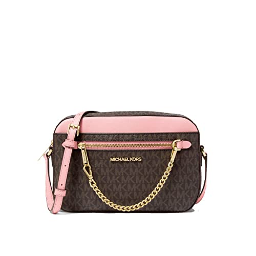 Michael Kors Jet Set Large Leather Crossbody Bag (PrimRose)