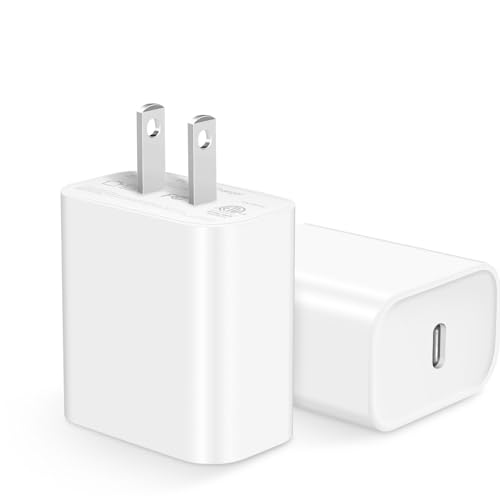 [2 Pack] iPhone 15 14 13 12 11 Charger Block【MFi Certified】 USB C Wall Charger 20W PD Power Adapter for iPhone 15/15Pro/15Pro Max/15Plus/14/13/12/11, iPad