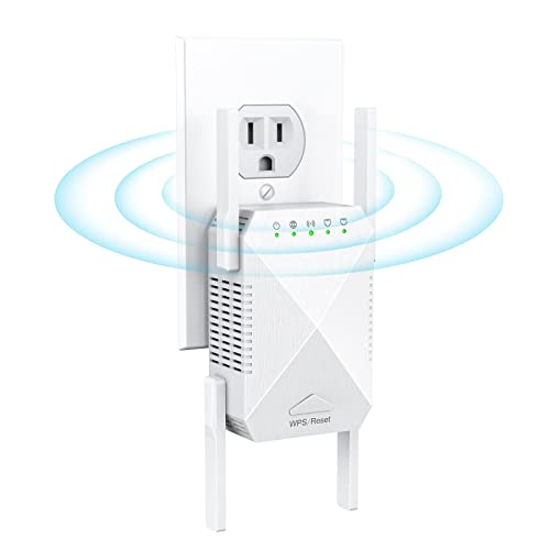 WiFi Extender, 2023 Fastest WiFi Booster 1200Mbps Dual Band (5GHz/2.4GHz) WiFi Extenders Signal Booster for Home, Internet Booster WiFi Repeater Covers up to 10000sq. ft and 45 Devices (1)