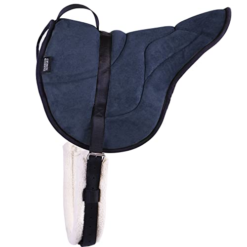 Harrison Howard Equestrian Saddle Pad Horse Riding Pad Bareback Pad with Girth Navy