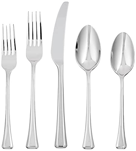 Oneida, Service for 4 Faceta 20 Piece Fine Flatware, 18/10 Stainless Steel, Silverware Set