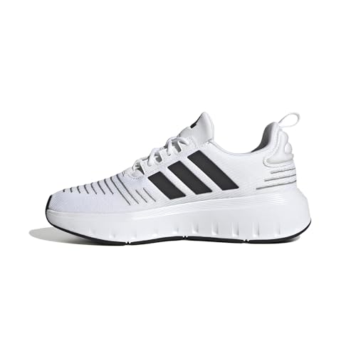 adidas Swift Run23 Sneaker, White/Core Black/Grey, 4.5 US Unisex Big Kid