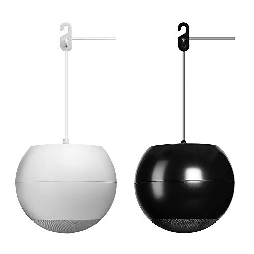 OSD Audio Sphere 6.5' Indoor Hanging Pendant Speaker (Single White) Reinforced Cable Suspension 70V and 8 Ohm