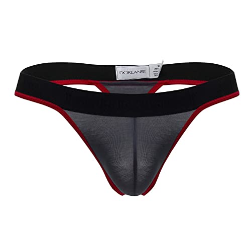 Doreanse 1012-CHR Borderline Thongs Color Charcoal Size S