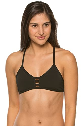 JOLYN Tomcat Women's Swimsuit Bikini Top, Black, Small