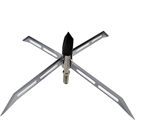 cqwsbsy Turkey Hunting Broadheads 150 Grain Fixed Blade Archery Arrowhead Stainless Steel Hunting Tips (6)