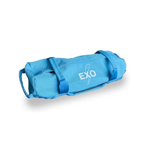 EXO Sand Bags, Heavy Duty Workout Sandbag for Fitness, Training, Cross-Training & Exercise, Adjustable Weighted Sandbags for Fitness with 8 Webbing Handles & 3 Filler Bags (35lbs)
