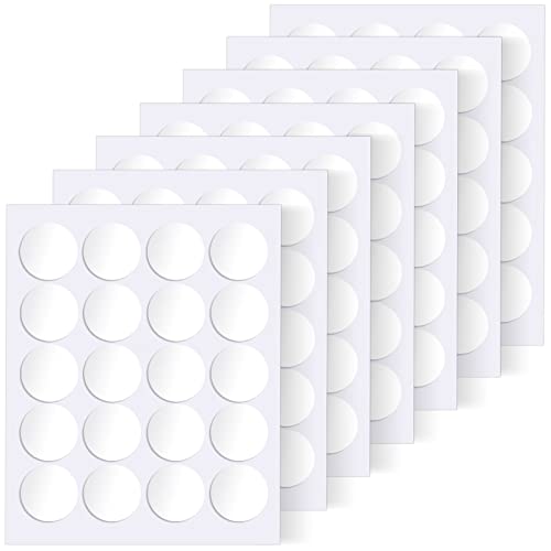 Surard Poster Putty, 140 Pcs 20mm/0.79' Adhesive Sticky Tack, Double Sided Removable Dots, Clear Round Reusable Mounting Stickers Transparent Tacky Circles Glue Tape for Hanging Pictures on Wall