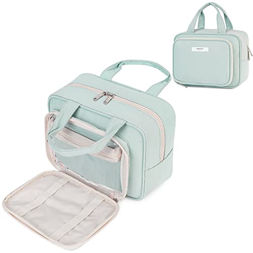 Narwey Large Toiletry Bag Women Makeup Bag Organizer Travel Cosmetic Bag for Essentials Accessories (Mint Green)