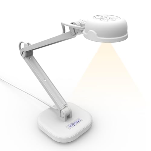 INSWAN INS-1 USB Document Camera — 8MP Ultra HD, Auto Focus, LED Light, Built-in Microphone, Mac OS, Windows, Chromebook Compatible for Distance Learning, Remote Teaching, Web Conferencing, Live Demo