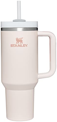 Stanley Quencher H2.0 FlowState Stainless Steel Vacuum Insulated Tumbler with Lid and Straw for Water, Iced Tea or Coffee, Smoothie and More, Rose Quartz, 40 oz