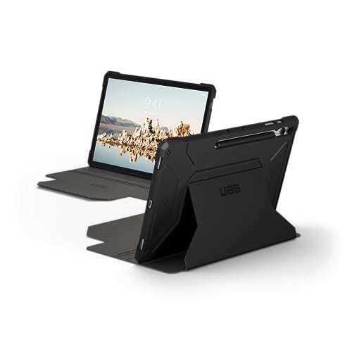 UAG Designed for Samsung Galaxy Tab S9 Ultra Case 14.6' 2023 SM-X910 Metropolis SE Black, Multi-Angle Kickstand Folio with Auto Wake/Sleep & S Pen Holder Rugged Protective Cover by URBAN ARMOR GEAR