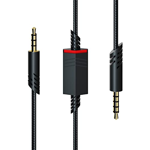 YARENKA Replacement Astro A10 A40 Cable, 2.0M A40 Inline Mute Cable Cord Compatible with Astro A10/A40 Gaming Headsets Xbox One Ps4 Controller Headphone Audio Extension Cable 6.5 Feet Black