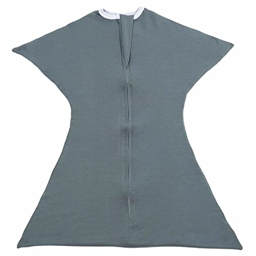 SleepingBaby Zipadee-Zip Transition Swaddle - Cozy Baby Sleep Sack with Zipper, Polyester, Spandex - Roomy Baby Wearable Blanket for Easy Diaper Changes - Classic Grey, Large (12-24 Month)