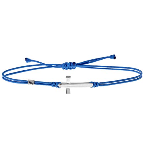 Wind Passion - Cross Bracelet for Women & Men - Handmade String Cross Bracelet - Adjustable Paracord Cross Bracelet - Mens Waterproof Thread Bracelet with Stainless Steel Cross - Valentine's Day Gift