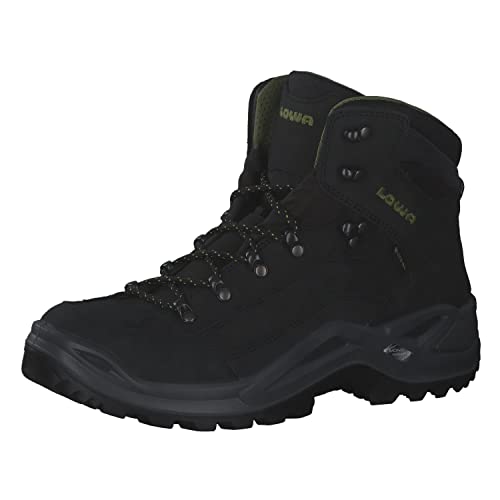 Lowa Renegade GTX Mid, Black/Olive, Size 10 US