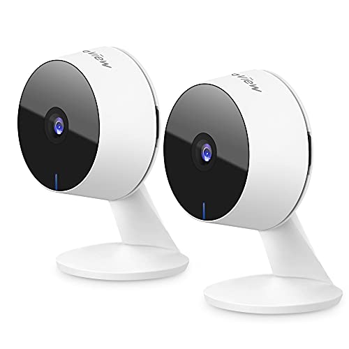 LaView Smart Indoor Security Camera for Home(2 Pack), 1080p HD Baby Monitor with Motion and Sound Detection,Two-Way Audio, Night Vision, US Cloud Server & SD Card Storage, Compatible with Alexa