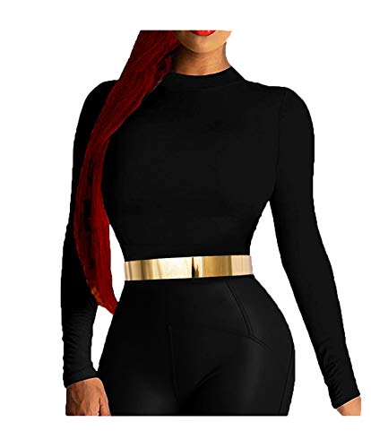 Fashion 21 Women's Shiny Polished Adjustable Metal Mirror Waist Belt Gold, Rose Gold, Silver Tone (1.6', Gold)