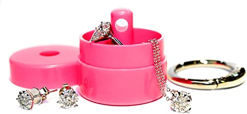 Lion Latch: As Seen on Shark Tank, Jewelry Box Case, Traveling Jewelry Holder Storage, Pill Box Keychain Container, Single - Pink