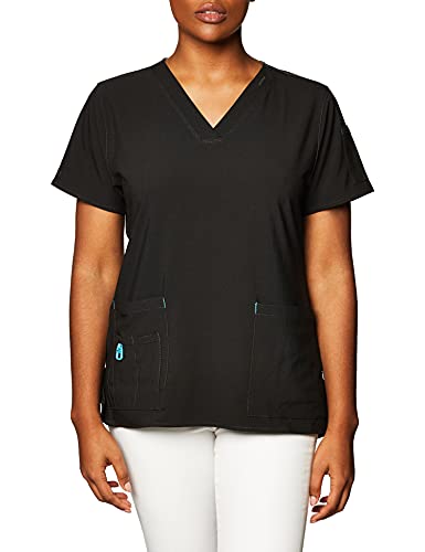 Carhartt Force Cross-Flex Women’s V-Neck Tech Top — Black, Large