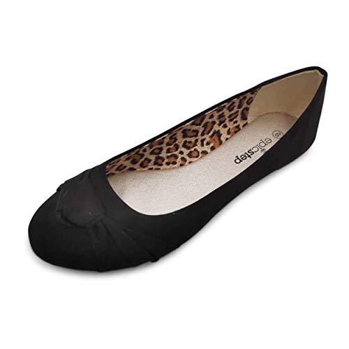 Women's Flats with Knot Front Cute Ballet Flats for Women Casual or Dressy Shoes for Women Comfortable Flats Womens Shoes Black