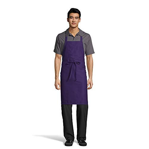 Uncommon Threads mens Restaurant Bib Apron, Purple, One Size US