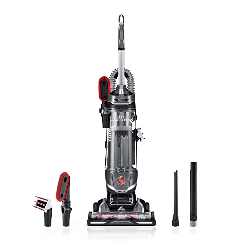 Hoover MAXLife Elite Swivel XL Pet Vacuum Cleaner with HEPA Media Filtration, Bagless Multi-Surface Upright for Carpets and Hard Floors, UH75250, Grey, 16 lbs