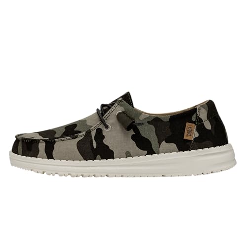 Hey Dude Women's Wendy Camo Size 6 | Women’s Shoes | Women’s Lace Up Loafers | Comfortable & Light-Weight