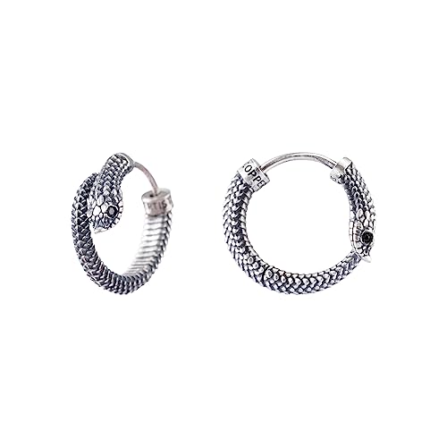 COPPERTIST.WU Hognose Snake Hoop Earrings 925 Sterling Silver Earring Hypoallergenic Huggie Hoop Earrings Jewelry Gift for Men Women Girls