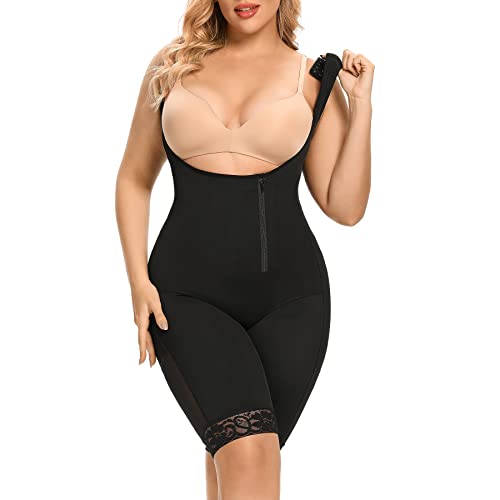 EESIM Women's Plus Size Full Body Shaper Open-Bust Slimmer Seamless Tummy Control Shapewear Bodysuit