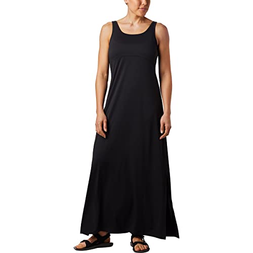 Columbia Women's Freezer Maxi Dress, UV Sun Protection, Moisture Wicking Fabric Black