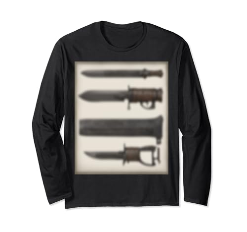 M9 Multi-purpose Bayonet Knife Design Long Sleeve T-Shirt