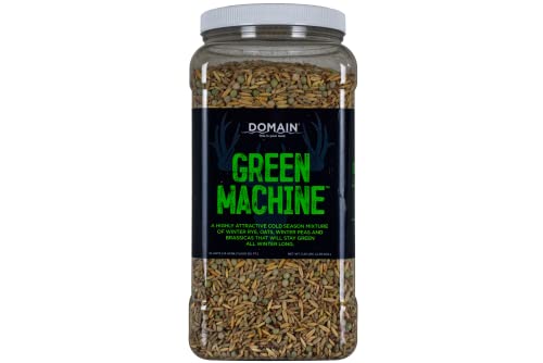 Domain Outdoor Green Machine Food Plot Seed for Deer, 1/4 Acre, Winter Peas, Forage Oats, Winter Rye, Forage Rape, Radish, Highly Attractive Food Source Fall and Winter, Will Stay Green into Winter