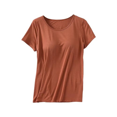 Deals of The Day Clearance Tank Top for Women with Built in Bra Summer Top Beach Tee Crew Neck Tank Top Womens Tops Casual Built in Bra Tank Tops for Women Plus Size