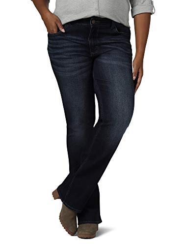 Riders by Lee Indigo Women's Midrise Bootcut Jean, Nightfall, 18 Petite
