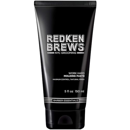 Redken Brews Molding Paste For Men | Men's Hair Styling Paste | High Hold & Maximum Control | Natural, Matte Finish | Sulfate Free | For All Men's Hair Types