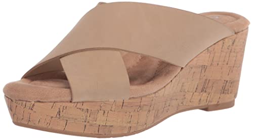 CL by Chinese Laundry Women's Dream Day Nubuck Espadrille Wedge Sandal, Nude, 9