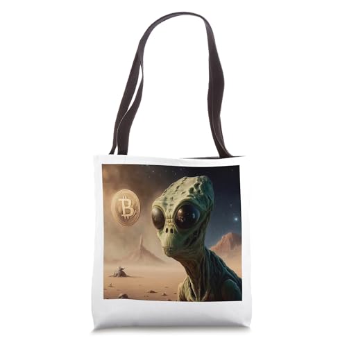 Bitcoin Aliens Aliens Space Mars Civilization BTC Tote Bag