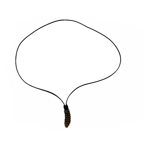 Treasure Gurus 3' Real Rattlesnake Tail Rattle Pendant Leather Necklace