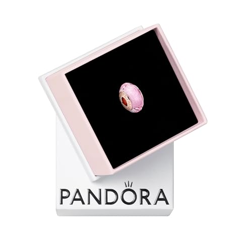 Pandora Faceted Pink Murano Glass Charm Bracelet Charm Moments Bracelets - Stunning Women's Jewelry - Gift for Women in Your Life - Made Rose, With Gift Box