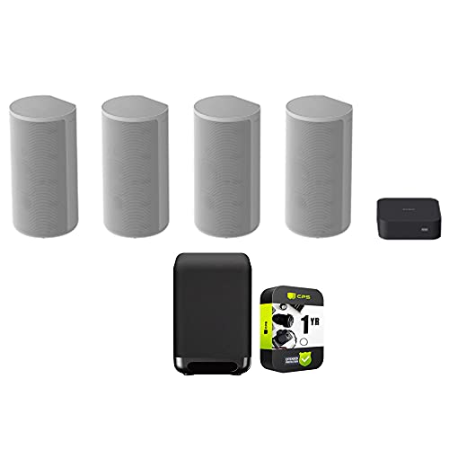 Sony HT-A9 High Performance Dolby Atmos 4-Speaker Home Theater System Bundle 7.1' 300W Wireless Subwoofer for HT-A9/A7000 Soundbars and 1 YR CPS Enhanced Protection Pack