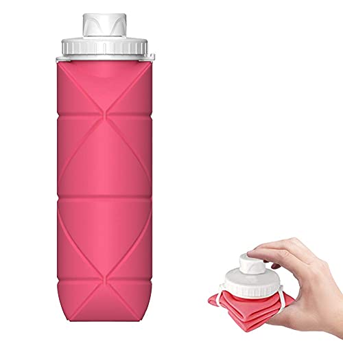 SPECIAL MADE Collapsible Water Bottles Cups, Leakproof, Valve Reusable, BPA Free, Silicone, Foldable for Gym Camping Hiking Travel Sports Lightweight Durable 20.28 fl oz