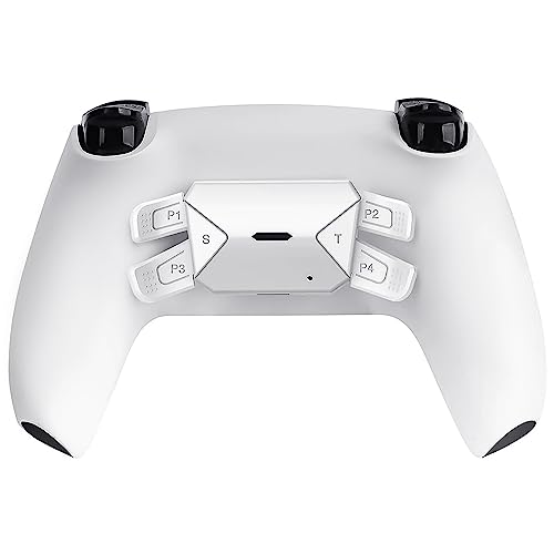 TOMSIN Programmable Remap Back Paddles Kit for PS5 Controller BDM 010 & BDM 020, 4 White Upgrade Back Button Attachment for PS5 Controller(Model 010&020)